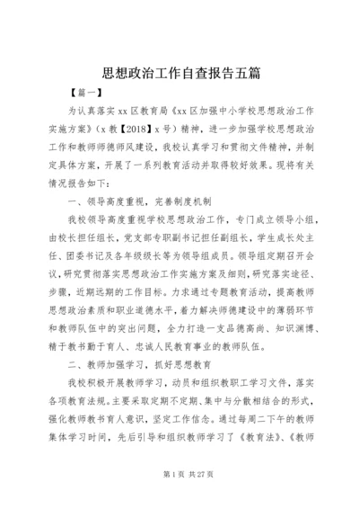 思想政治工作自查报告五篇.docx