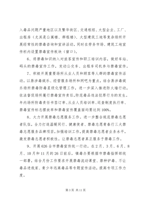 乡镇某年禁毒工作实施计划.docx