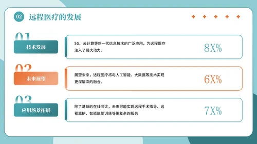 绿色简约插画风医疗健康主题PPT模板