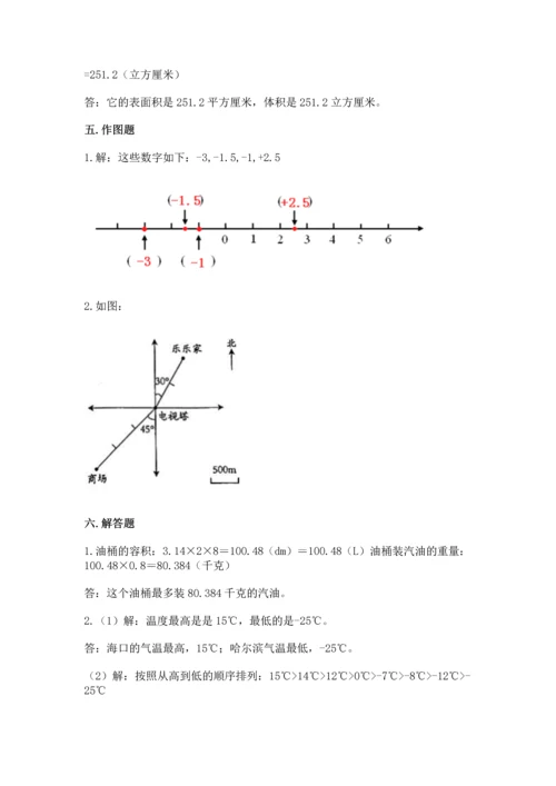 人教版六年级下册数学期末测试卷精品【易错题】.docx
