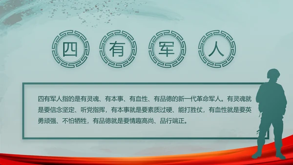 八一部队军事训练总结动态PPT模板