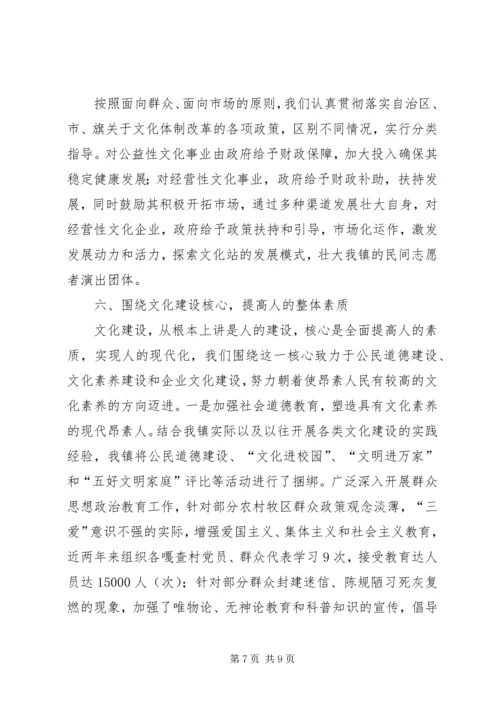 乡镇文化站典型材料.docx