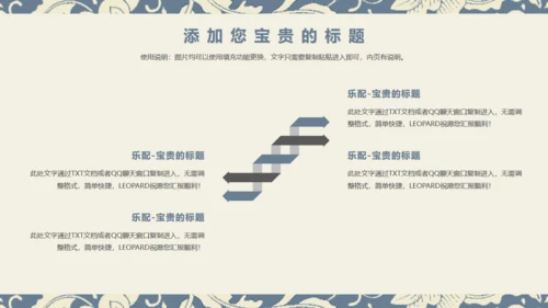 中国风青花瓷中式花纹商务通用PPT模板
