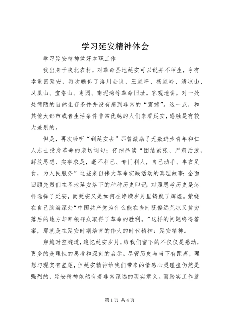 学习延安精神体会 (2).docx