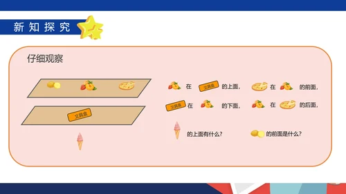 卡通记事本一年级数学《位置》课件PPT模板