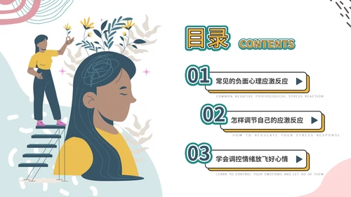心理健康班会PPT模板