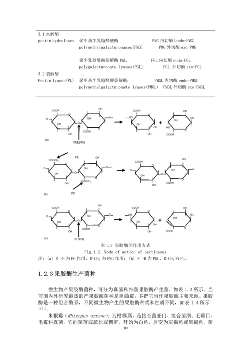 蜂巢形棉布载体固定化米根霉产果胶酶的半连续化发酵研究毕业论文.docx