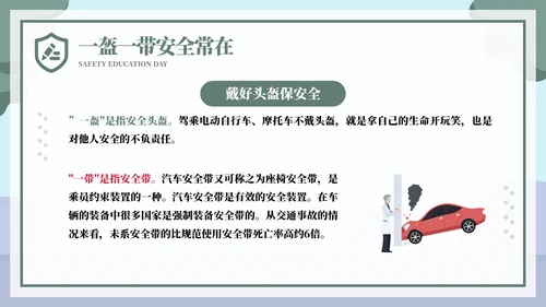 排队过马路全安全教育日ppt模板