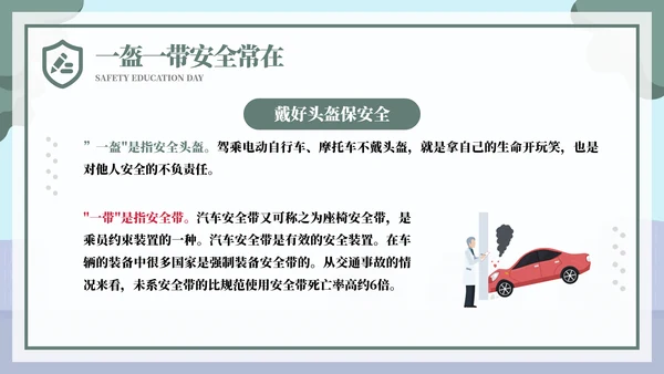 排队过马路全安全教育日ppt模板