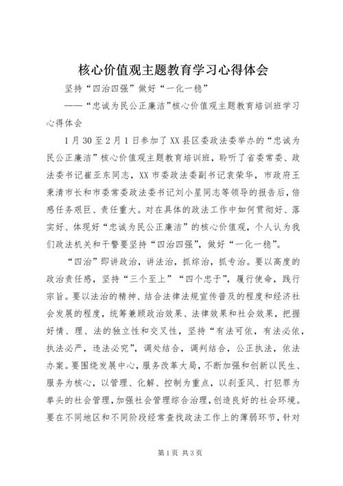 核心价值观主题教育学习心得体会.docx