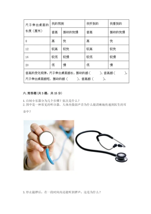 教科版四年级上册科学期末测试卷精品（综合题）.docx