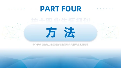 蓝色商务简约护士职业生涯规划PPT模板职业规划