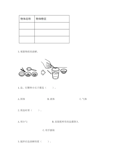 教科版一年级下册科学期末测试卷（典优）.docx