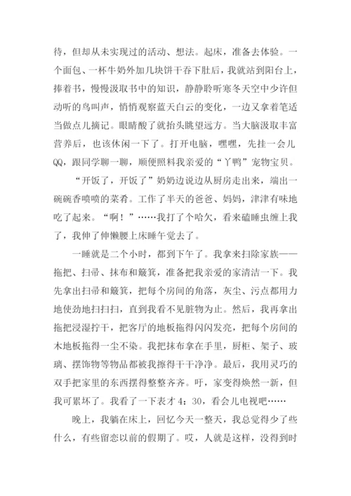 快乐的寒假作文200字.docx