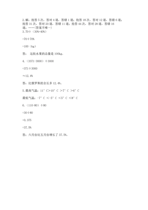 人教版六年级下册数学期末测试卷【各地真题】.docx