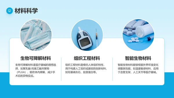 蓝色商务风医疗行业通用PPT模板