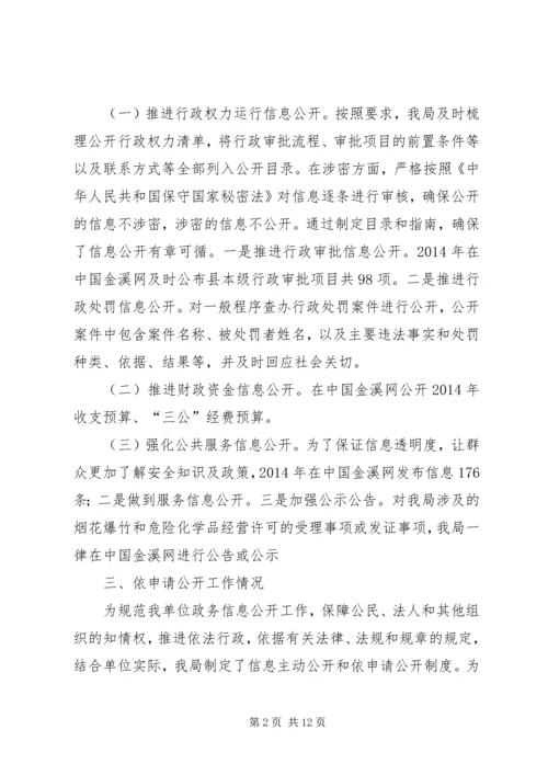 县安监局信息公开自查报告.docx