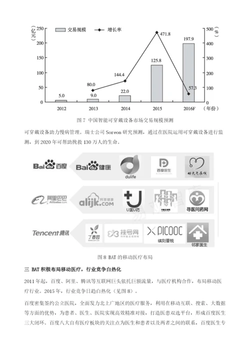 移动医疗行业领域不断细分-市场规模巨大.docx