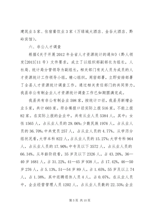 县统计局工作报告材料.docx