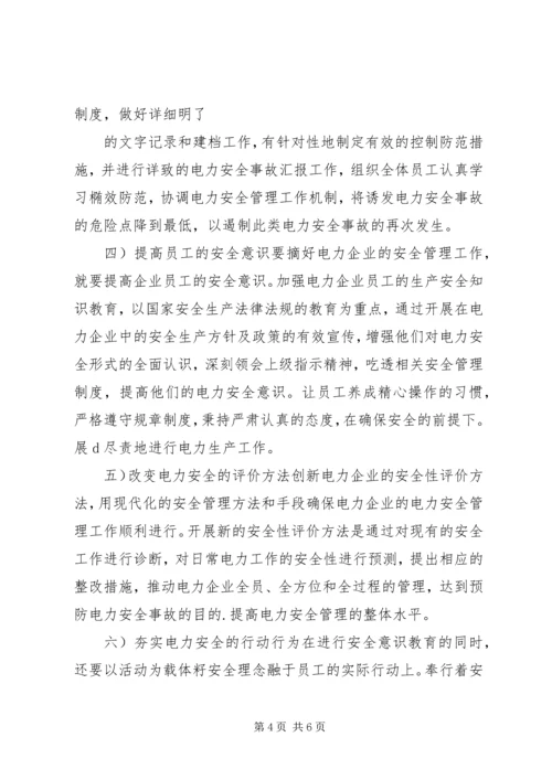 电力企业安全工作计划 (2).docx