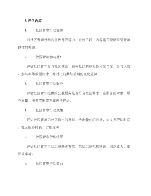 社区青春行动评估方案.docx