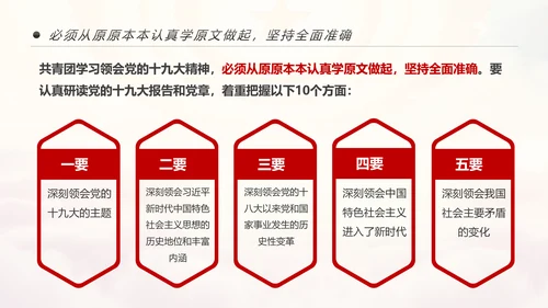 中国共青团学习十九大精神做合格团员PPT