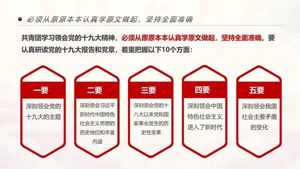 中国共青团学习十九大精神做合格团员PPT