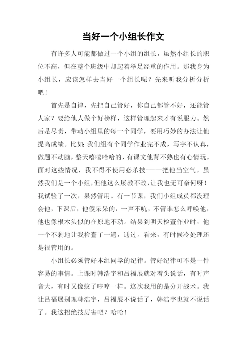 当好一个小组长作文.docx
