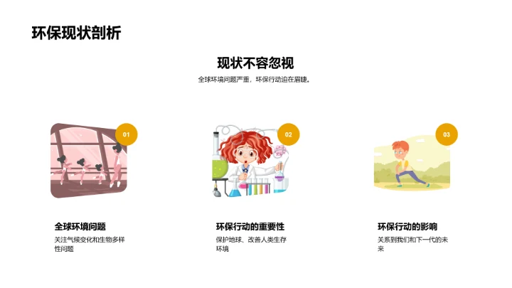 实践绿色生活PPT模板