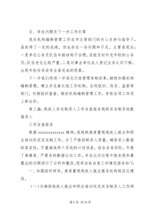 事业单位实名制自查报告格式.docx