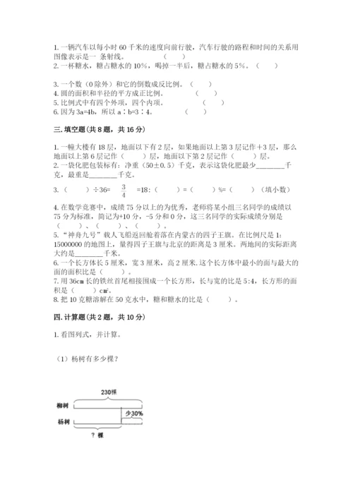 惠水县六年级下册数学期末测试卷（突破训练）.docx
