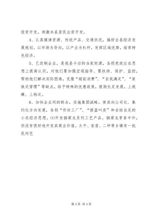 关于XX县非公有制经济的调查 (10).docx