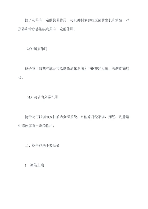 捻子花的功效与作用