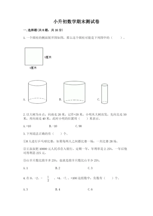 小升初数学期末测试卷（名校卷）word版.docx