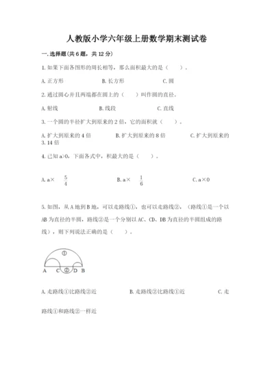人教版小学六年级上册数学期末测试卷精品【典型题】.docx
