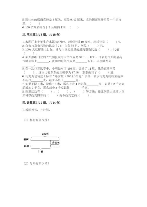 鄞县六年级下册数学期末测试卷及完整答案一套.docx