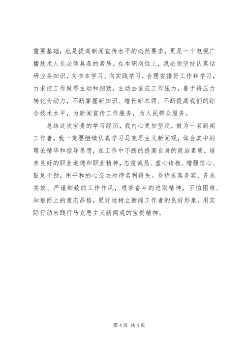 马克思新闻观学习体会.docx