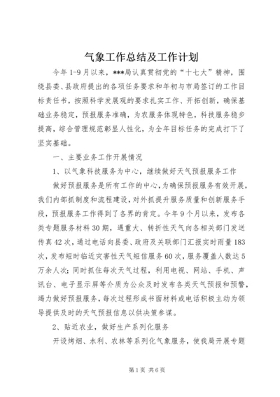 气象工作总结及工作计划 (2).docx