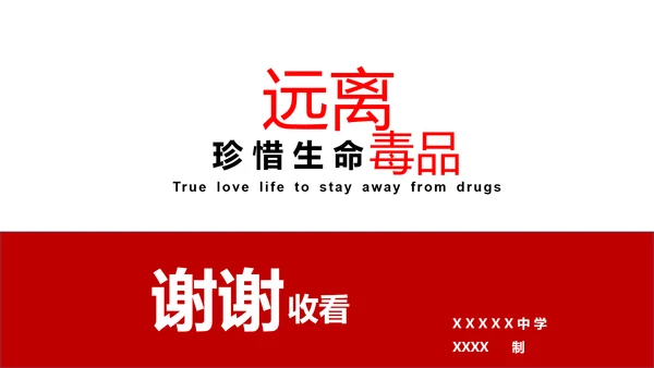 珍爱生命世界禁毒日PPT