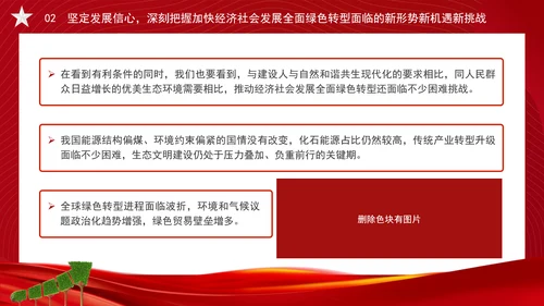 加快经济社会发展全面绿色转型专题党课PPT