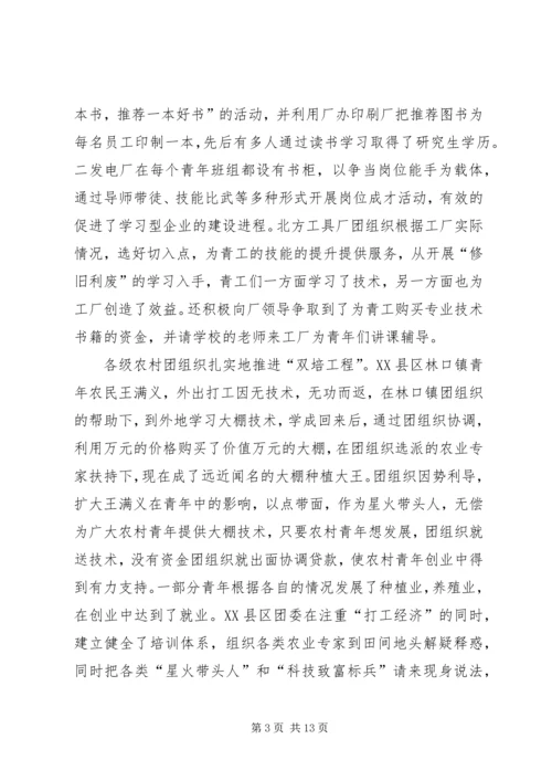 二四年度全市团的工作调研报告.docx