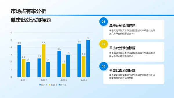 蓝色商务风业绩回顾PPT模板