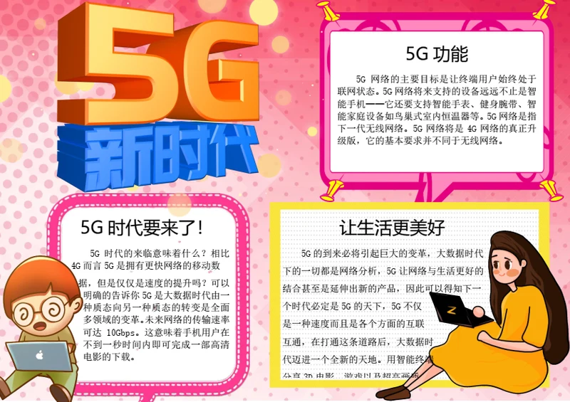 5G时代word小报