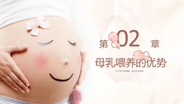 准妈妈母乳喂养知识培训亲子母婴PPT模板