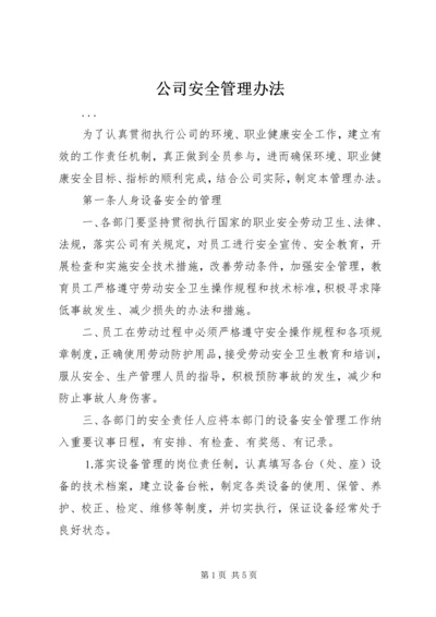 公司安全管理办法 (7).docx