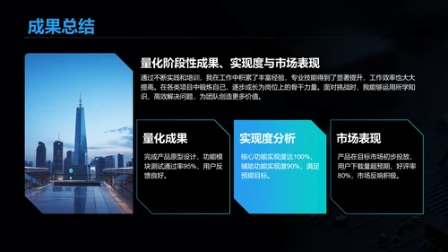 黑色科技风产品开发阶段性成果汇报PPT模板