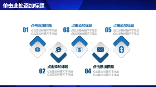 蓝色碎片工作总结汇报通用PPT模板