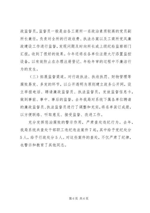 市工商局党风廉政建设申报材料.docx