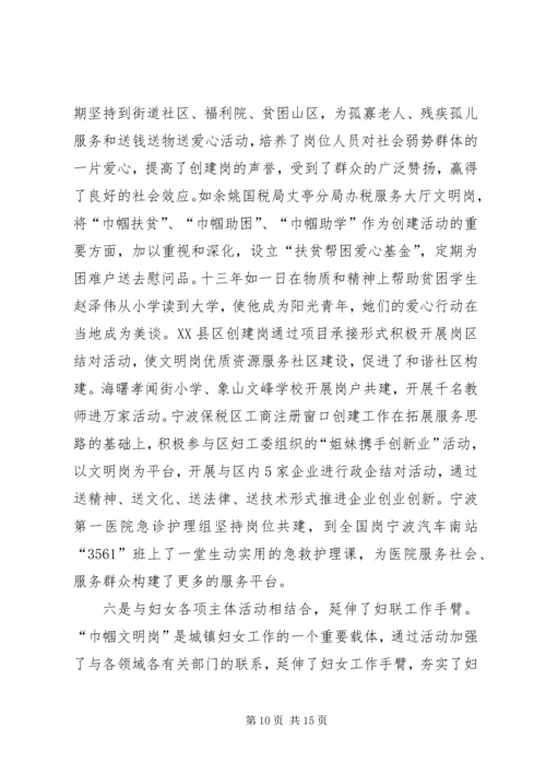 省级巾帼文明岗情况报告.docx