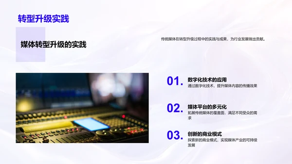 传统媒体转型实践PPT模板